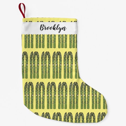 Petite Chaussette De Noël Illustration d'Asparagus (Devant)