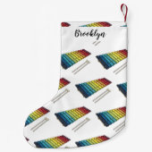 Petite Chaussette De Noël Illustration de bande dessinée en Xylophone (Dos)