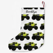 Petite Chaussette De Noël Illustration de camion monstre (Dos)