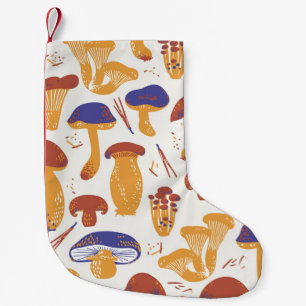 Petite Chaussette De Noël Illustration de champignons comestibles vintages