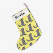 Petite Chaussette De Noël Illustration de chinchilla gris mignon (Dos (Accrochage))
