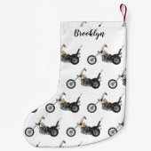 Petite Chaussette De Noël Illustration de Chopper Motorcycle 1950 (Dos)