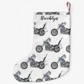 Petite Chaussette De Noël Illustration de Chopper Motorcycle 1950 (Dos)