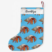 Petite Chaussette De Noël Illustration de crabe ermite (Dos)