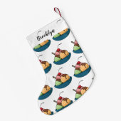 Petite Chaussette De Noël Illustration de crème glacée (Dos (Accrochage))