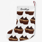 Petite Chaussette De Noël Illustration de Cupcake (Dos)