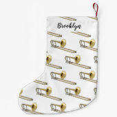 Petite Chaussette De Noël Illustration de dessin animé de Trombone (Dos)