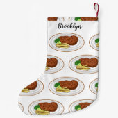 Petite Chaussette De Noël Illustration de dessin de steak (Dos)