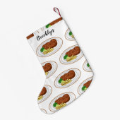 Petite Chaussette De Noël Illustration de dessin de steak (Dos (Accrochage))