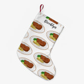 Petite Chaussette De Noël Illustration de dessin de steak (Devant (Accrochage))