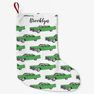 Petite Chaussette De Noël Illustration de dessin de voiture classique 1959