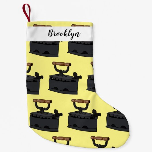 Petite Chaussette De Noël Illustration de dessin en fer de Charbon (Devant)