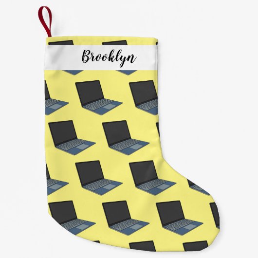 Petite Chaussette De Noël Illustration de dessin sur ordinateur portable (Devant)