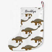 Petite Chaussette De Noël Illustration de dinosaure blindé Ankylosaurus (Dos)