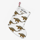 Petite Chaussette De Noël Illustration de dinosaure blindé Ankylosaurus (Devant (Accrochage))