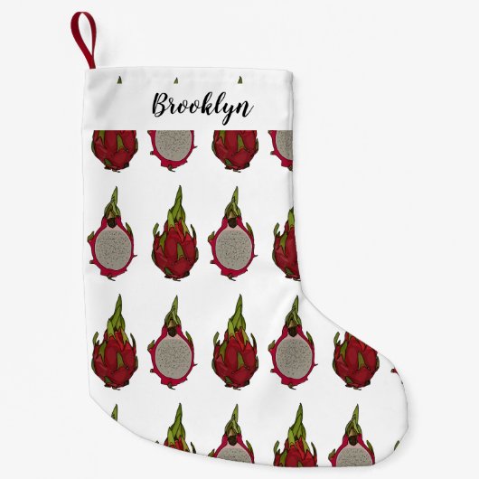 Petite Chaussette De Noël Illustration de dragon fruit (Devant)