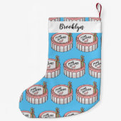 Petite Chaussette De Noël Illustration de gâteau d'anniversaire (Dos)