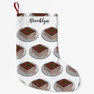 Petite Chaussette De Noël Illustration de gâteau de Tiramisu
