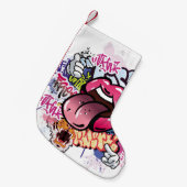 Petite Chaussette De Noël Illustration de graffiti avec lettres de graffitis (Devant (Accrochage))