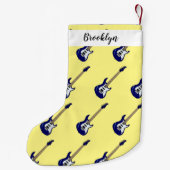 Petite Chaussette De Noël Illustration de guitare électrique (Dos)