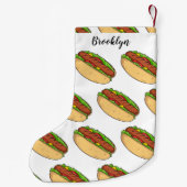 Petite Chaussette De Noël Illustration de Hot dog (Dos)