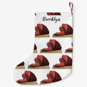 Petite Chaussette De Noël Illustration de jambon (Dos)
