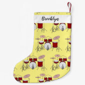 Petite Chaussette De Noël Illustration de kit de batterie (Dos)