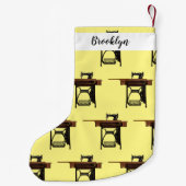 Petite Chaussette De Noël Illustration de la machine à coudre (Dos)