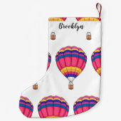 Petite Chaussette De Noël Illustration de la montgolfière (Dos)