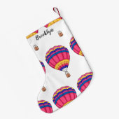Petite Chaussette De Noël Illustration de la montgolfière (Dos (Accrochage))