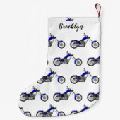 Petite Chaussette De Noël Illustration de la moto à hélico (Dos)