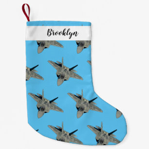 Petite Chaussette De Noël Illustration de l'avion de chasse