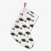 Petite Chaussette De Noël Illustration de l'hélicoptère de l'armée (Devant (Accrochage))