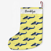 Petite Chaussette De Noël Illustration de l'hélicoptère de police (Dos)