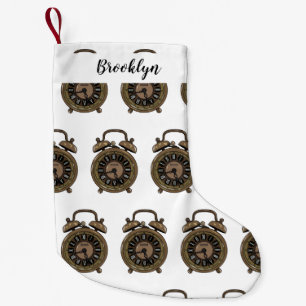 Petite Chaussette De Noël Illustration de l'horloge d'alarme