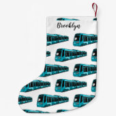 Petite Chaussette De Noël Illustration de locomotive électrique (Dos)