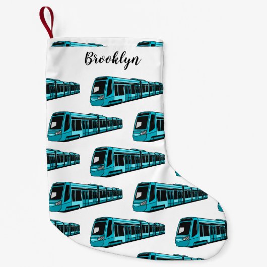 Petite Chaussette De Noël Illustration de locomotive électrique (Devant)