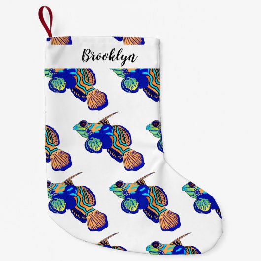 Petite Chaussette De Noël Illustration de Mandarinfish (Devant)