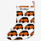 Petite Chaussette De Noël Illustration de micro-voiture (Dos)