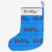 Petite Chaussette De Noël Illustration de mignonne migratrice de baleines à  (Dos)