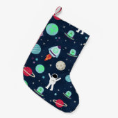 Petite Chaussette De Noël illustration de motif spatial (Devant (Accrochage))
