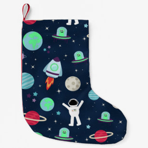 Petite Chaussette De Noël illustration de motif spatial