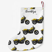 Petite Chaussette De Noël Illustration de moto Cruiser (Dos)