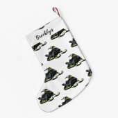 Petite Chaussette De Noël Illustration de motoneige (Dos (Accrochage))