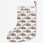 Petite Chaussette De Noël Illustration de Pangolin (Dos)