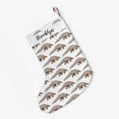 Petite Chaussette De Noël Illustration de Pangolin (Dos (Accrochage))