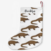 Petite Chaussette De Noël Illustration de pangolin à queue longue (Dos)