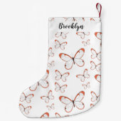 Petite Chaussette De Noël Illustration de papillon en verre (Dos)