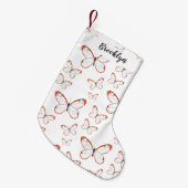 Petite Chaussette De Noël Illustration de papillon en verre (Devant (Accrochage))