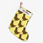 Petite Chaussette De Noël Illustration de poulet à la polis chamois (Devant (Accrochage))